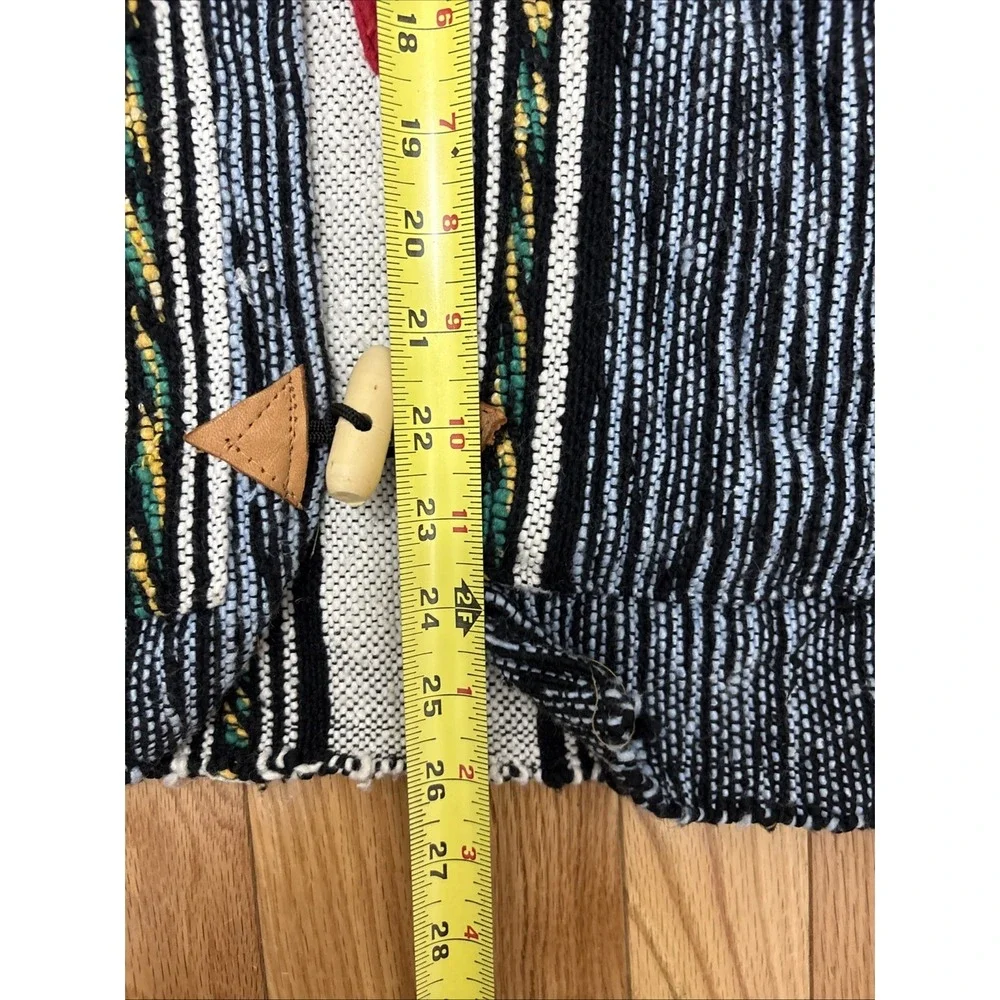 Djellaba Striped Pattern Cardigan with‎ Toggle Button Closure & Pockets